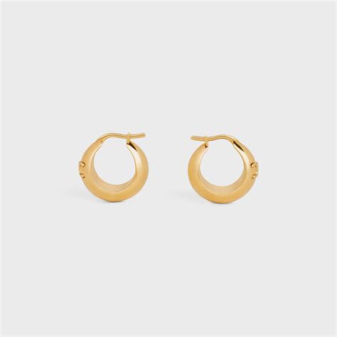 celine red hoop earrings|Celine earrings real real.